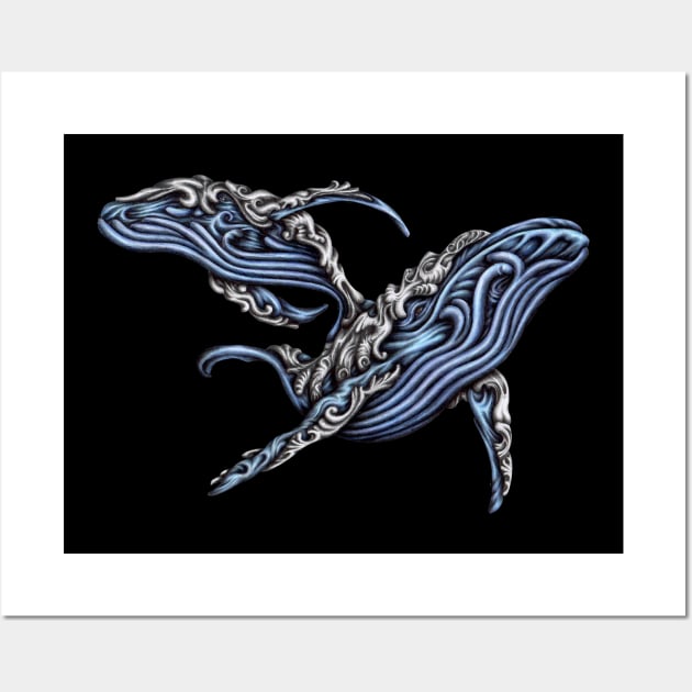 whales art Wall Art by Hedgeh0g